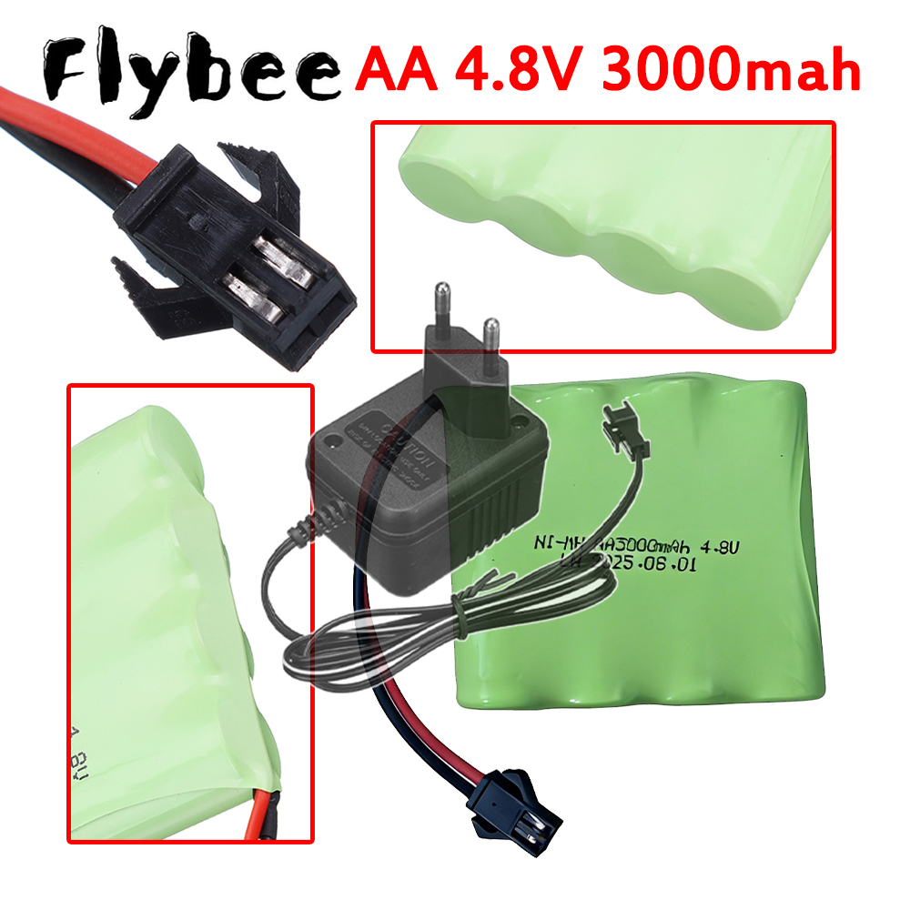 Rc Hobby Charger - Bateria Recarregável NiMH 4.8V 3000mAh AA