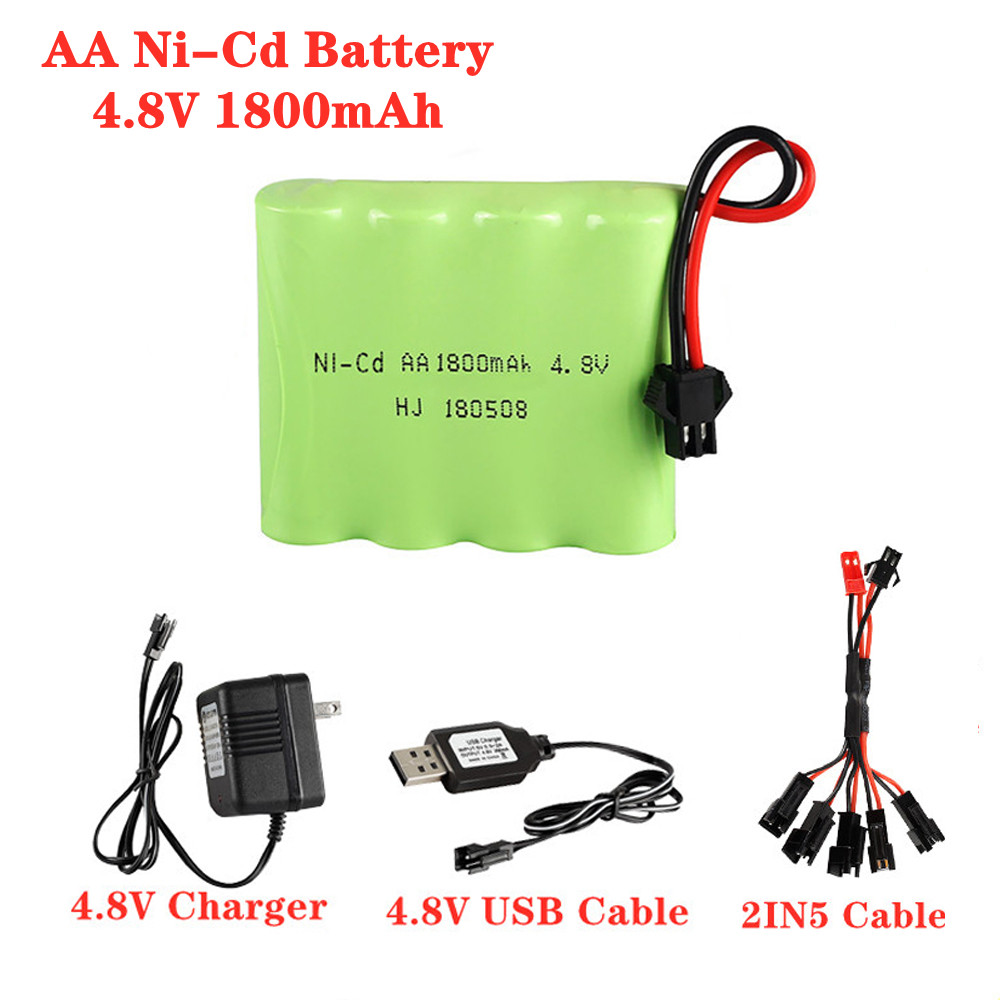 Rc Hobby Charger - Bateria aa ni-cd 4.8v 1800mah com