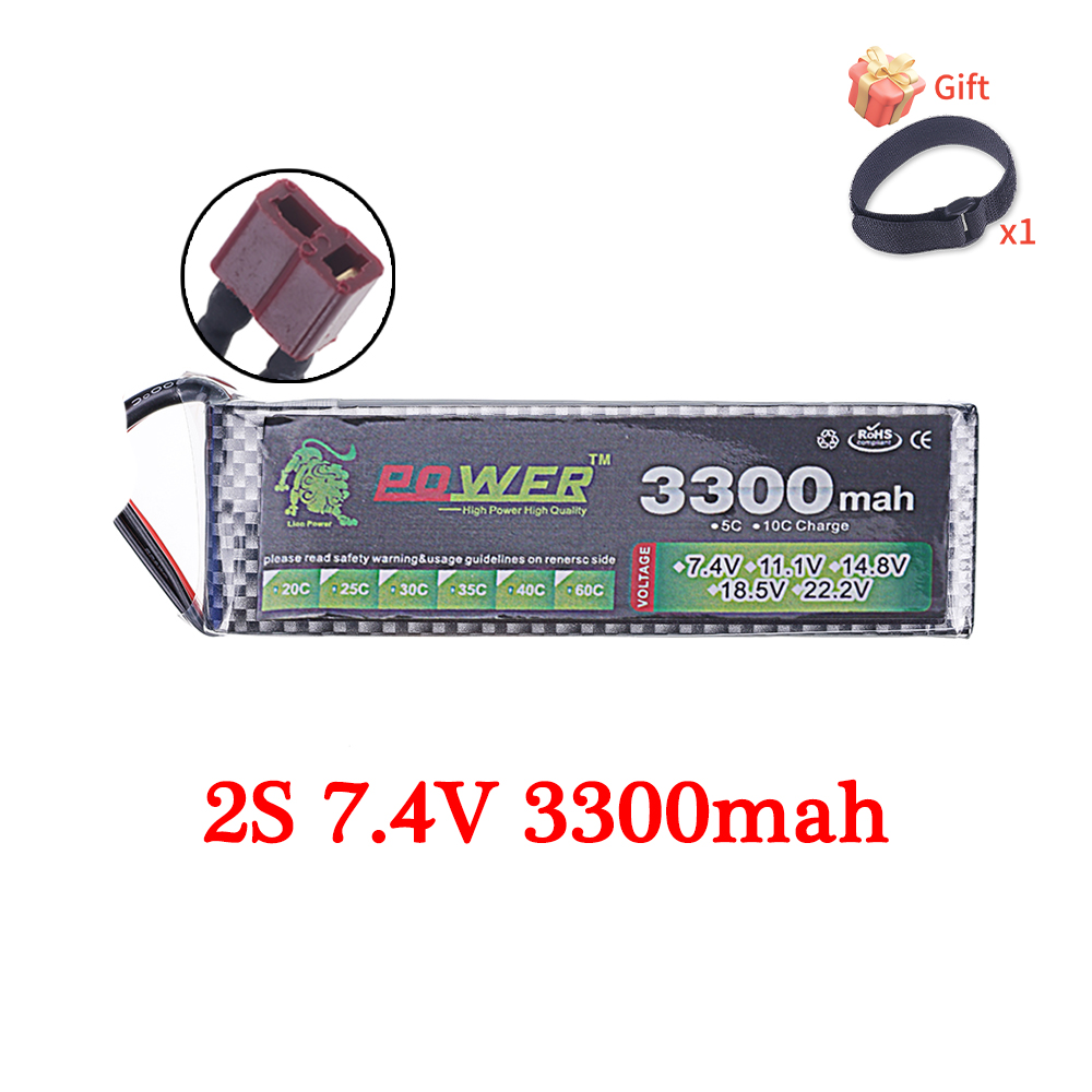 Bateria lipo 60c 3300mah 7.4v  - Rc Hobby Hub avaliação e preço