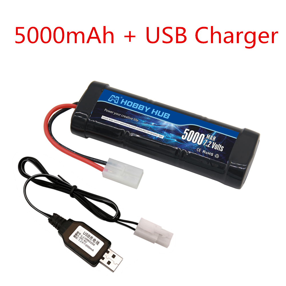 Nova Bateria NiMH 7.2V 5000/68 - Rc Hobby Hub avaliação e preço