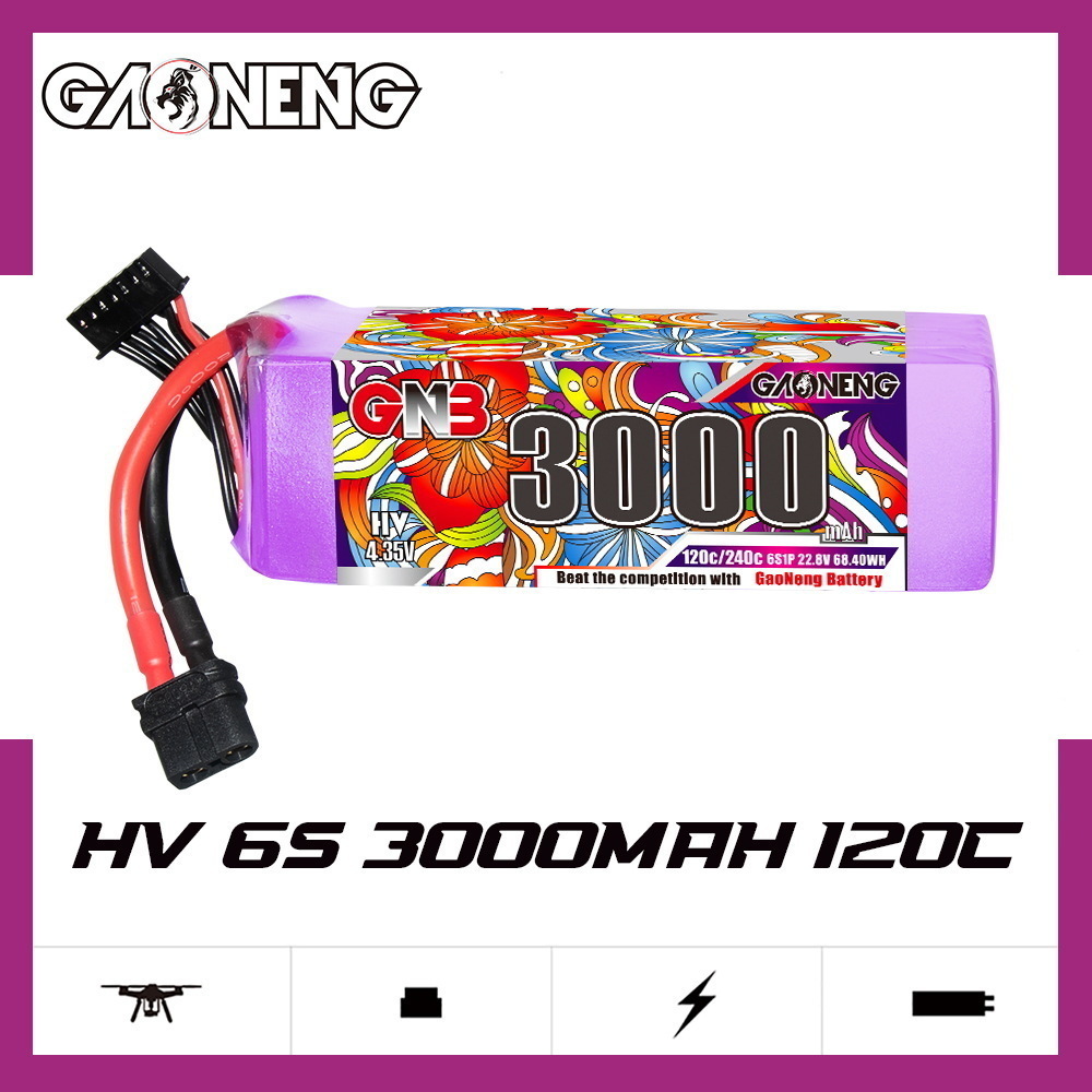 Bateria lipo gnb 6s 22.8v 3000 - Fpv Racing Quadcopter avaliação e preço
